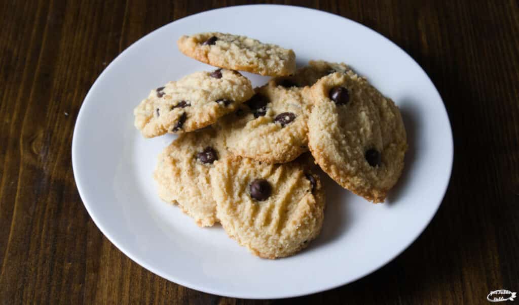 A plate of almond flour cookies